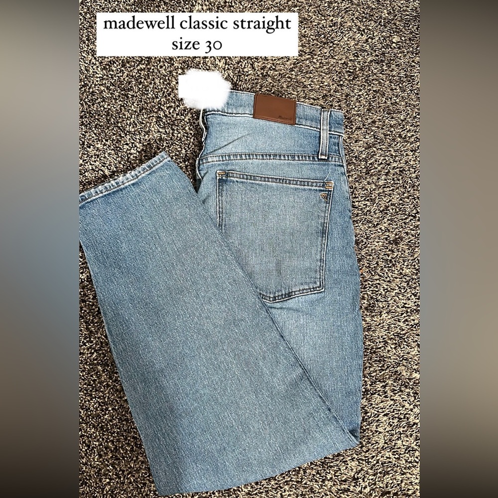 MADEWELL classic straight leg jeans high waist high rise